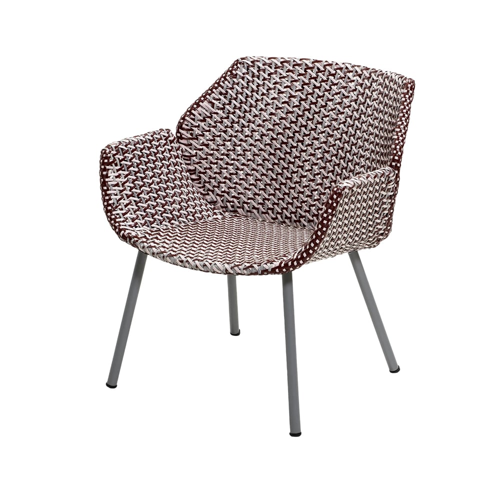 Cane-line Vibe loungetol Light grey/bordeaux/dusty rose