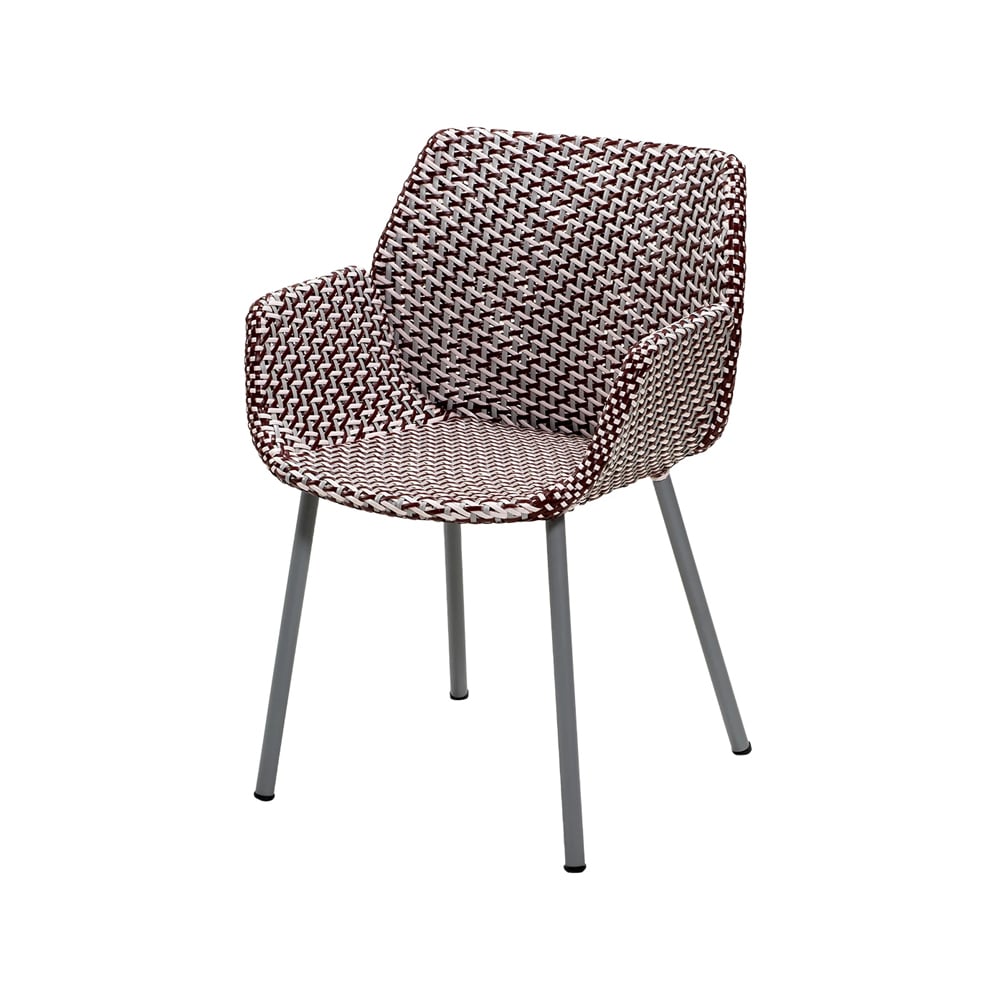 Cane-line Vibe stol Light grey/bordeaux/dusty rose