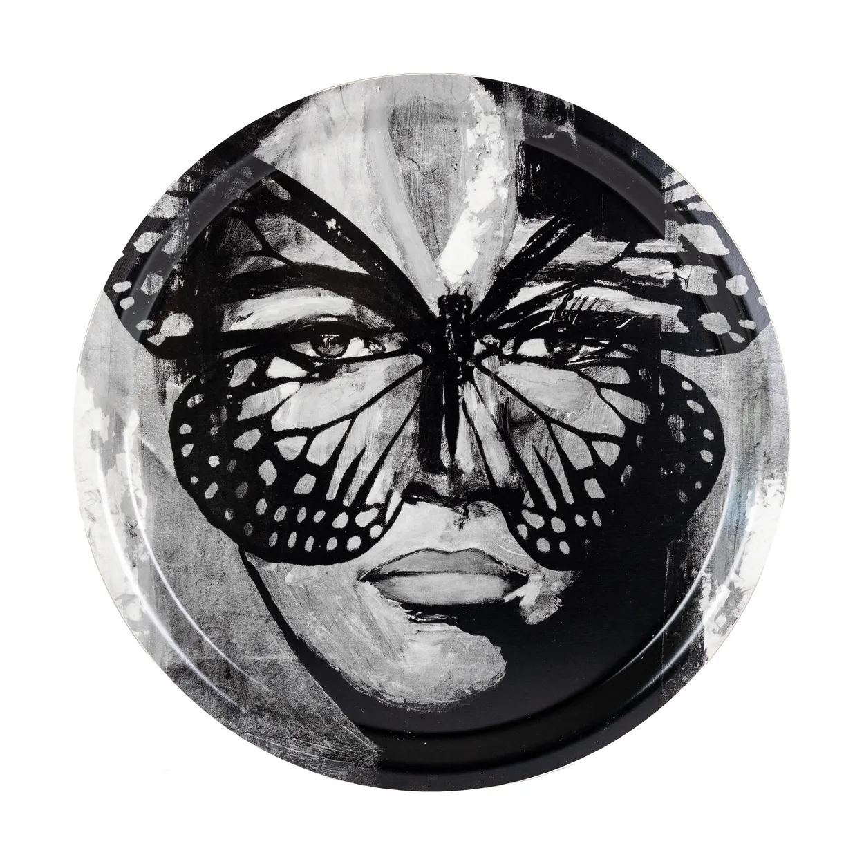 Carolina Gynning Golden Butterfly brett 31 cm Black-white