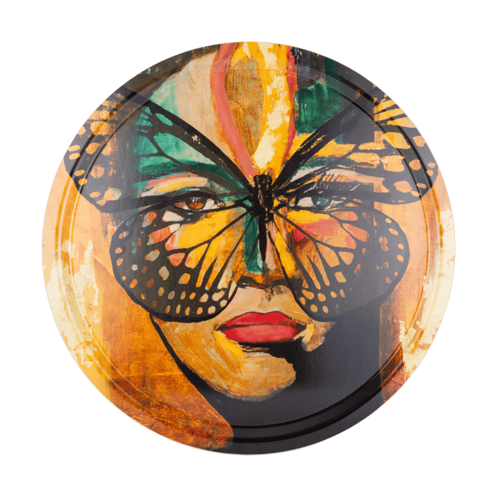 Golden Butterfly brett Ø46 cm - Orange-black - Carolina Gynning