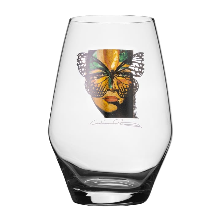 Golden Butterfly tumblerglass 35 cl - Clear - Carolina Gynning