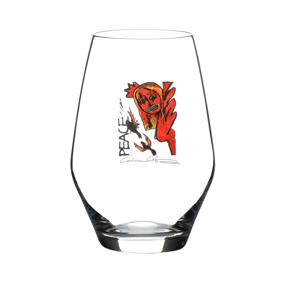 Carolina Gynning Scream Peace drikkeglass 35 cl | Skandinavisk Design | Vannglass | Multi