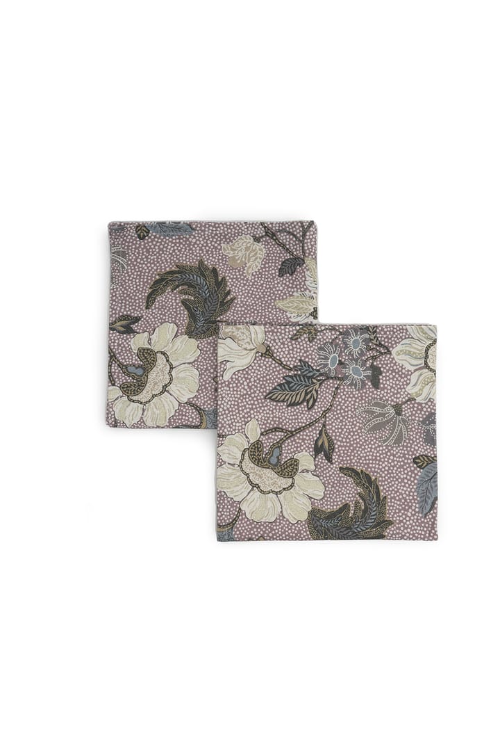 Serviett 2-pakning 45x45 cm - Blomstrete rosa - Ceannis