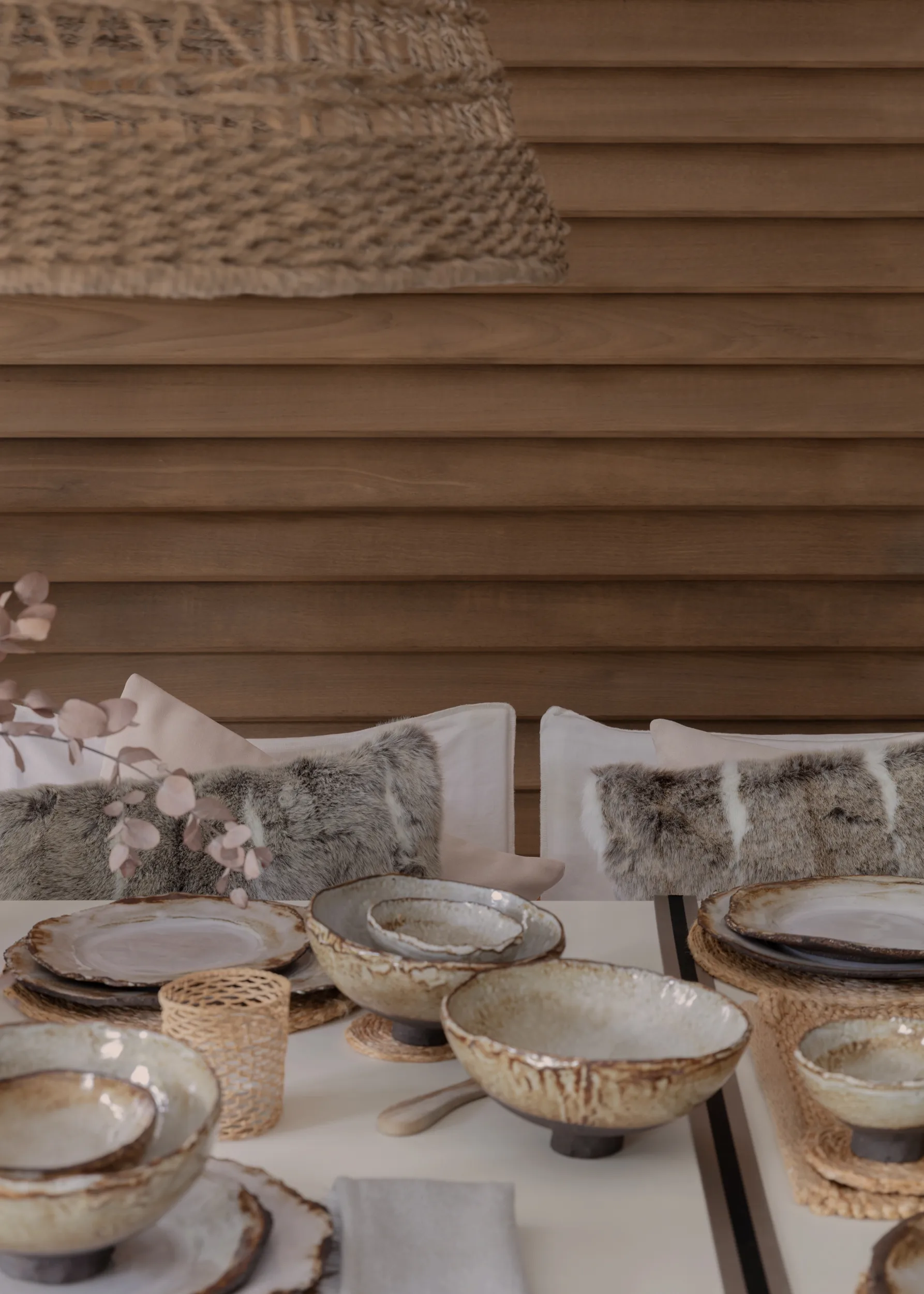 Spring Deer putetrekk 50x50 cm, Natural Ceannis