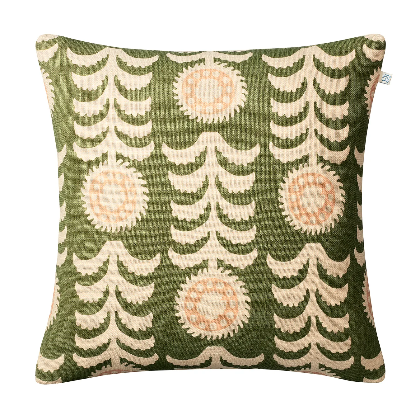 Alok putetrekk 50 x 50 cm, Beige-green-rose Chhatwal & Jonsson