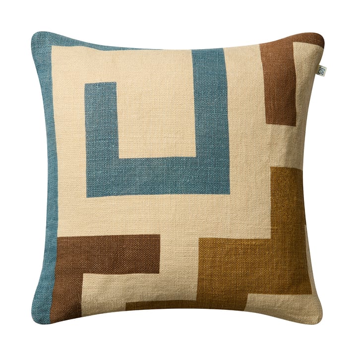 Aman putetrekk 50x50 cm - Heaven blue-taupe-khaki - Chhatwal & Jonsson