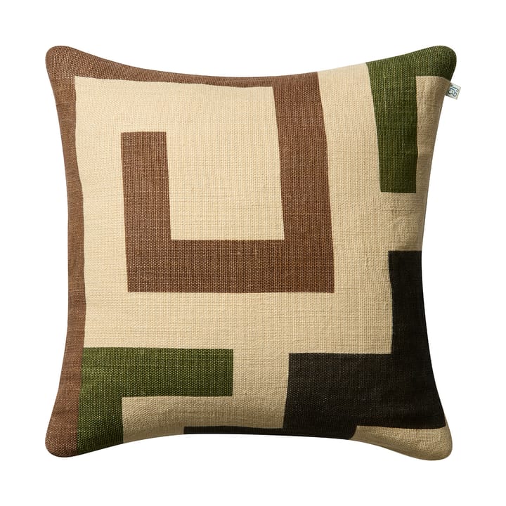 Aman putetrekk 50x50 cm - Taupe-cactus green-brown - Chhatwal & Jonsson