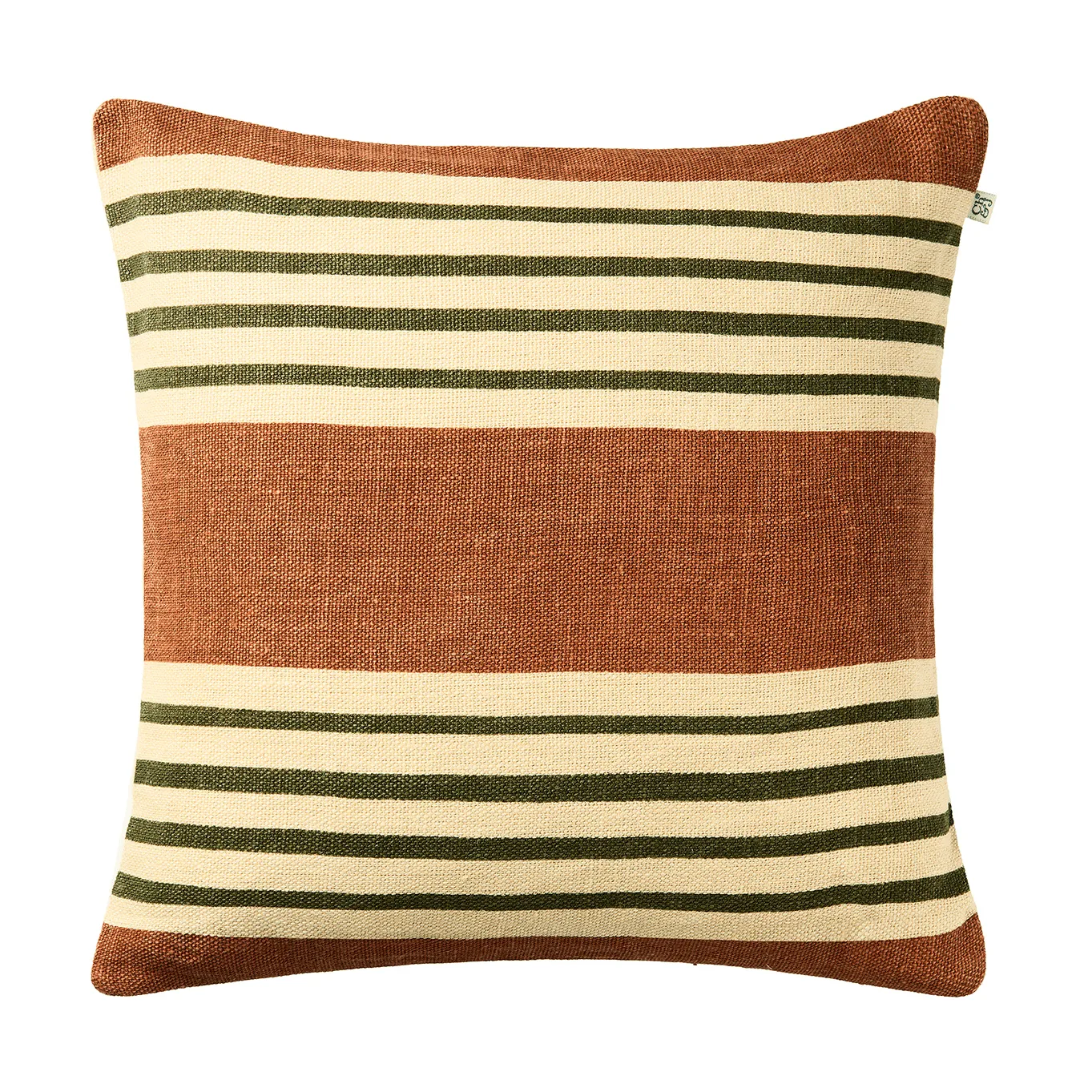 Aria putetrekk, Apricot orange-cactus green, 50x50 cm Chhatwal & Jonsson