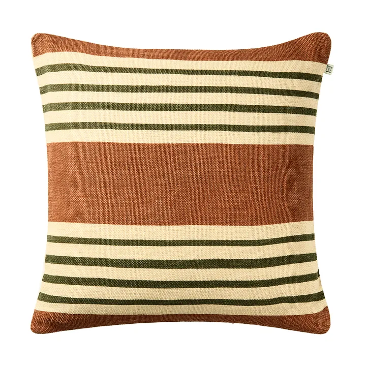 Aria putetrekk - Apricot orange-cactus green, 50x50 cm - Chhatwal & Jonsson