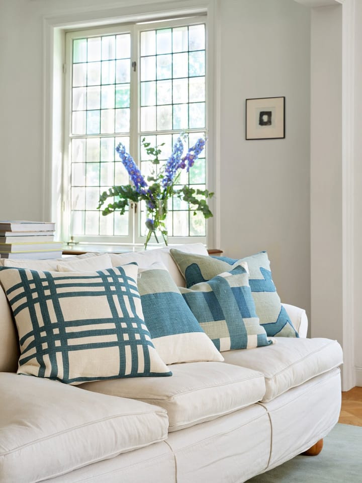Benaras putetrekk 40x60 cm, Heaven blue-aqua-palace blue Chhatwal & Jonsson