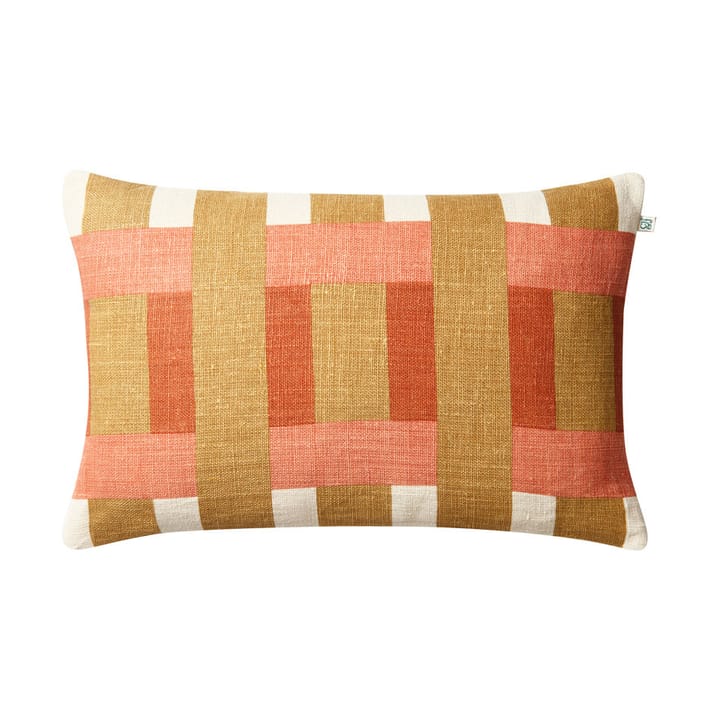 Benaras putetrekk 40x60 cm, Khaki-rose-apricot orange Chhatwal & Jonsson