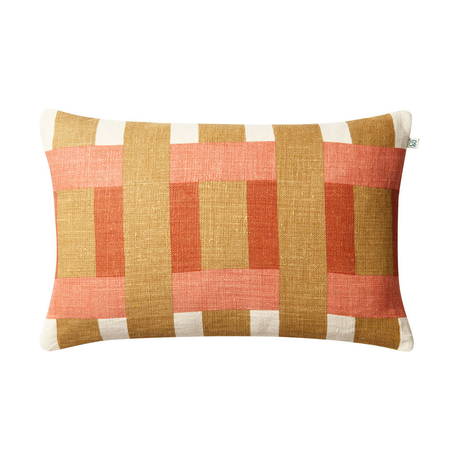 Bilde av Chhatwal & Jonsson Benaras putetrekk 40x60 cm Khaki-rose-apricot orange