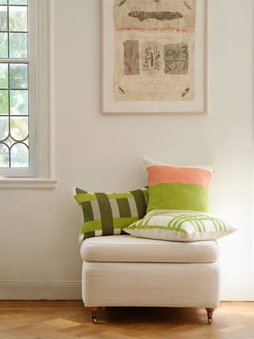 Benaras putetrekk - Cactus green-lime-aqua, 40x60 cm - Chhatwal & Jonsson