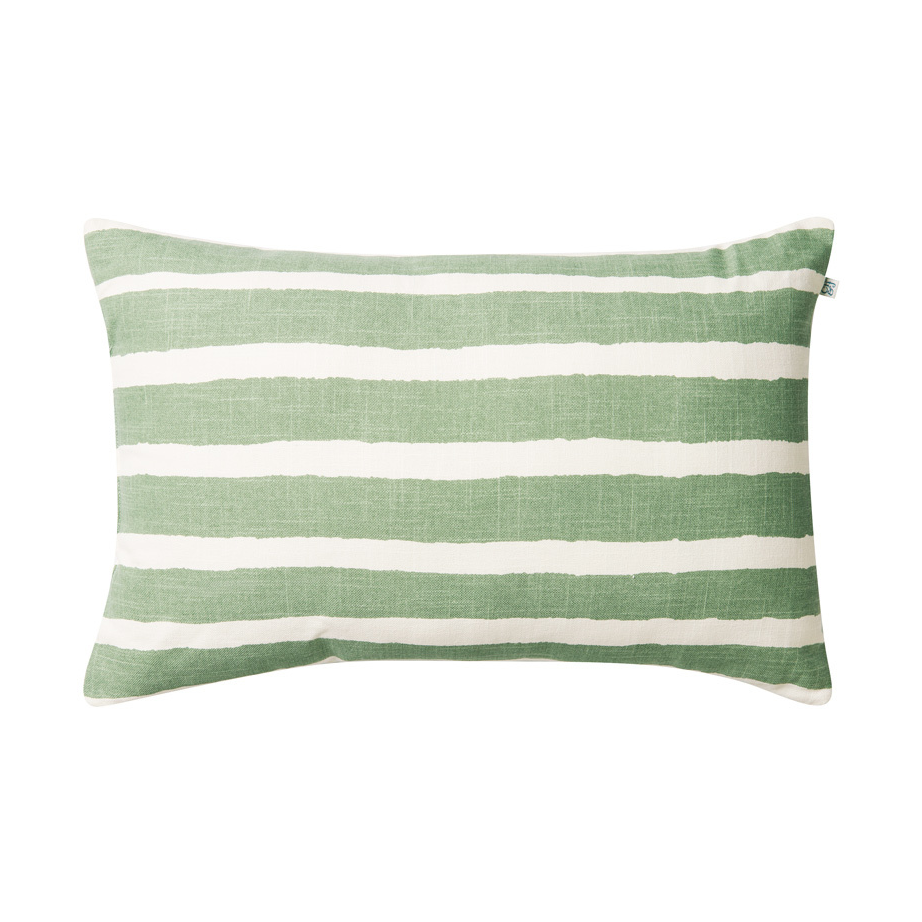 Bilde av Chhatwal & Jonsson Block Stripe utendørspute 40x60 cm Sage-off white