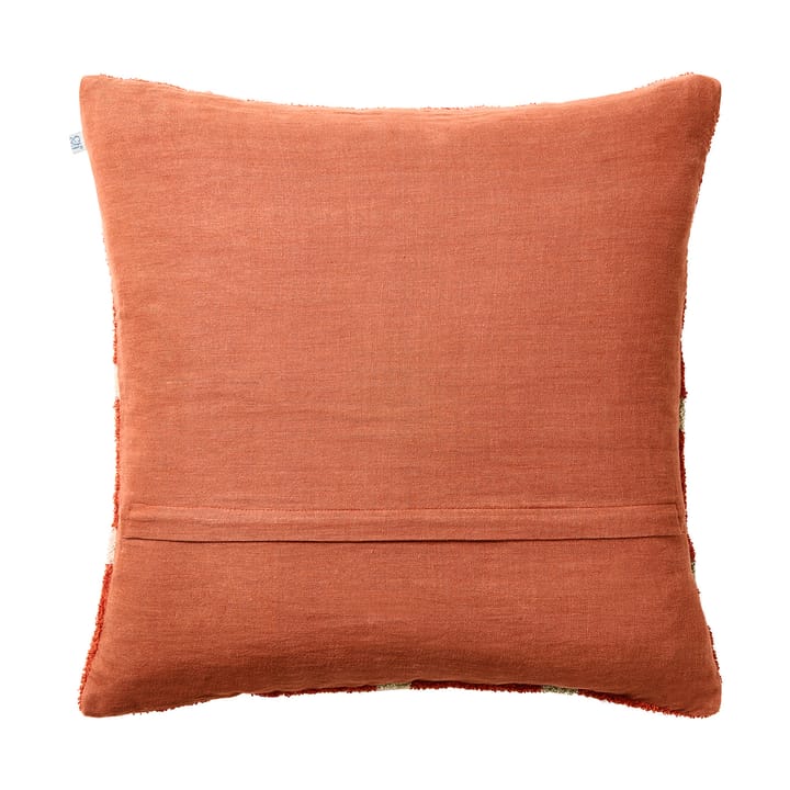 Check putetrekk50x50 cm, Apricot orange - aqua Chhatwal & Jonsson