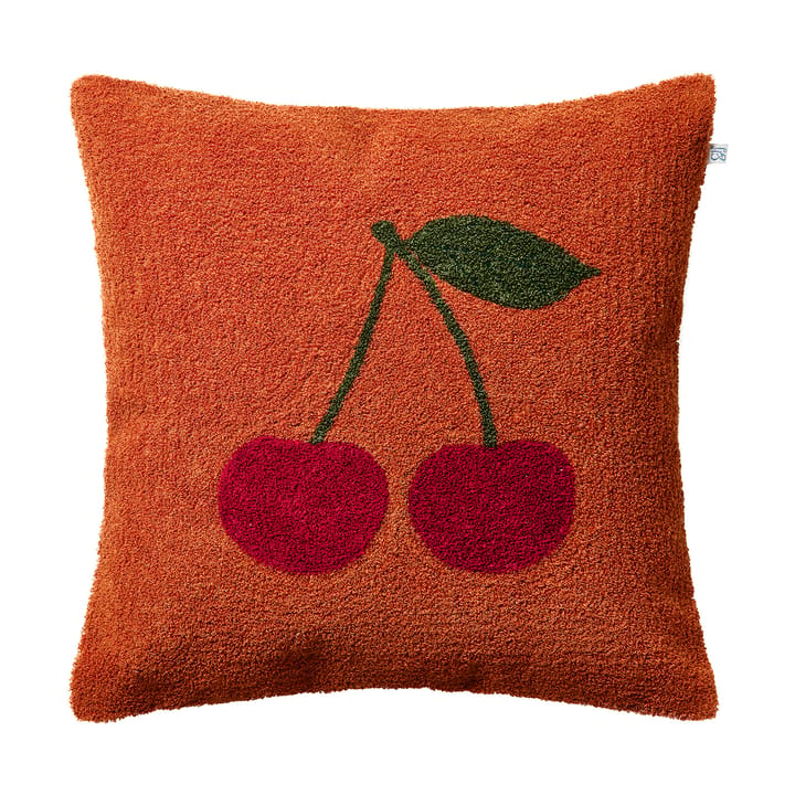 Cherry putetrekk 50x50 cm - Apricot orange - red - green - Chhatwal & Jonsson
