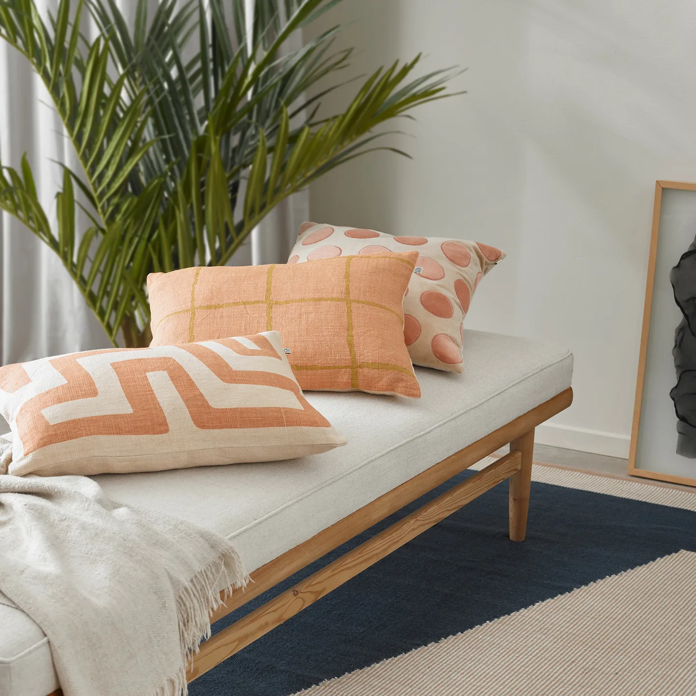 Circle putetrekk 50x50 cm, Beige-rose Chhatwal & Jonsson