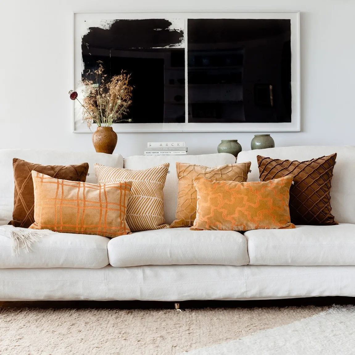 Deva putetrekk 50 x 50 cm, Cognac Chhatwal & Jonsson