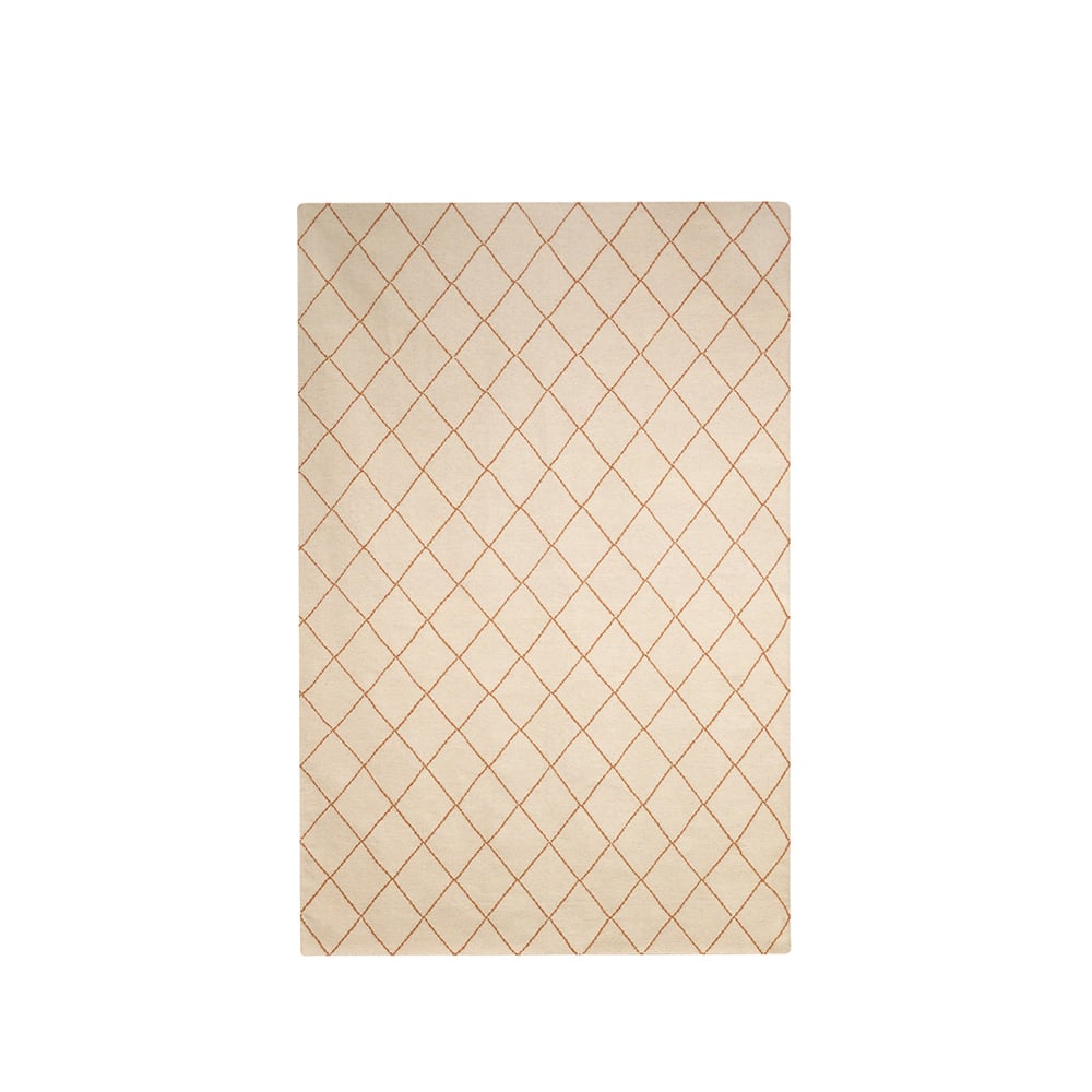 Bilde av Chhatwal & Jonsson Diamond teppe Off-white/oransje 184 x 280 cm