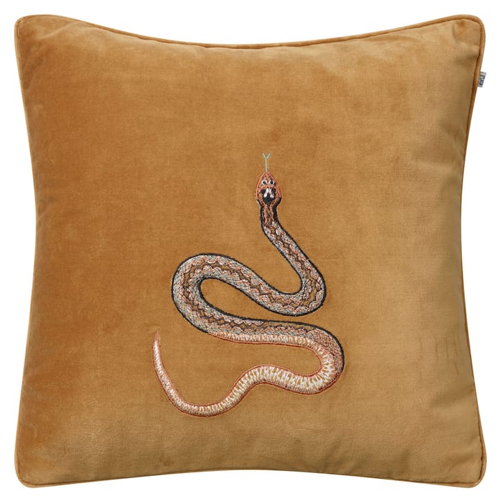 Embroidered Cobra putevar 50x50 cm - Masala yellow - Chhatwal & Jonsson