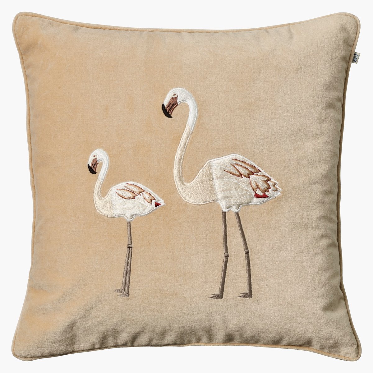 Bilde av Chhatwal & Jonsson Embroidered Flamingo putevar 50x50 cm Beige