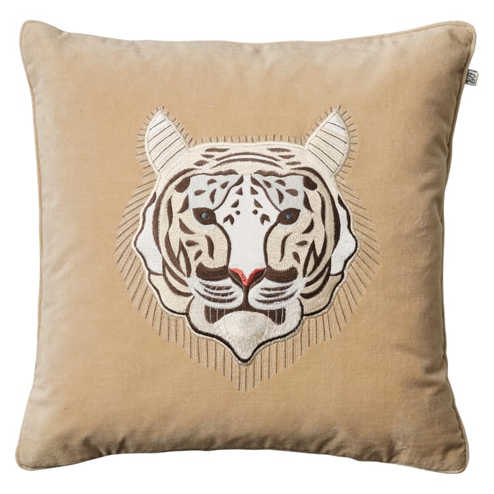 Embroidered Tiger putevar 50x50 cm - Beige - Chhatwal & Jonsson