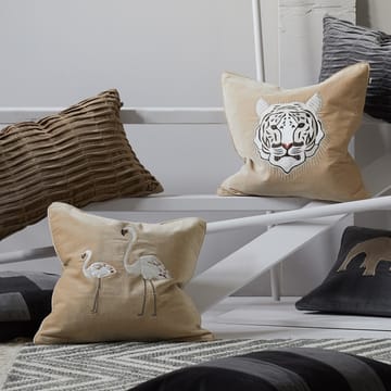 Embroidered Tiger putevar 50x50 cm - Beige - Chhatwal & Jonsson
