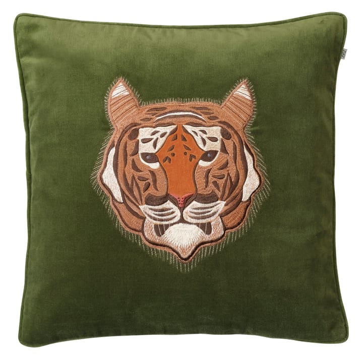 Embroidered Tiger putevar 50x50 cm - Cactus green - Chhatwal & Jonsson