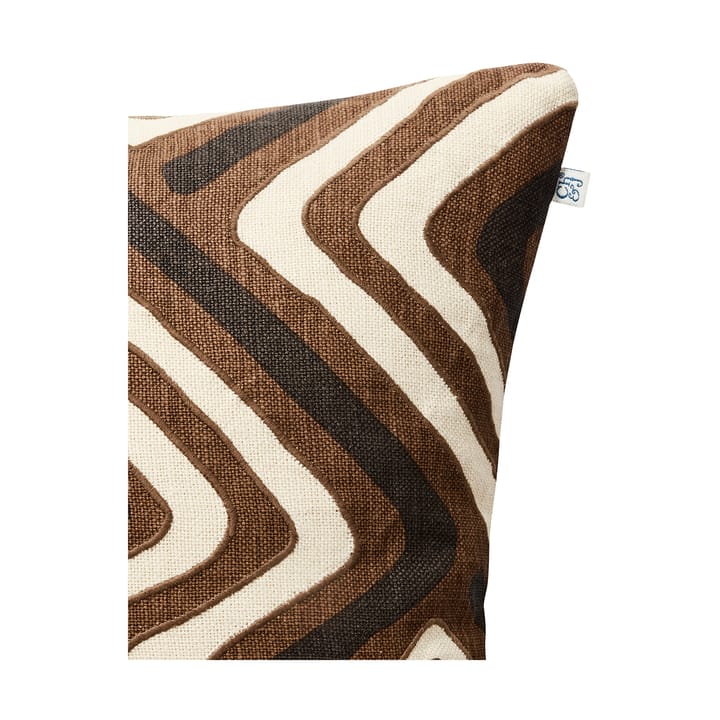 Gujarat putetrekk 50 x 50 cm, Dark Brown-Taupe Chhatwal & Jonsson