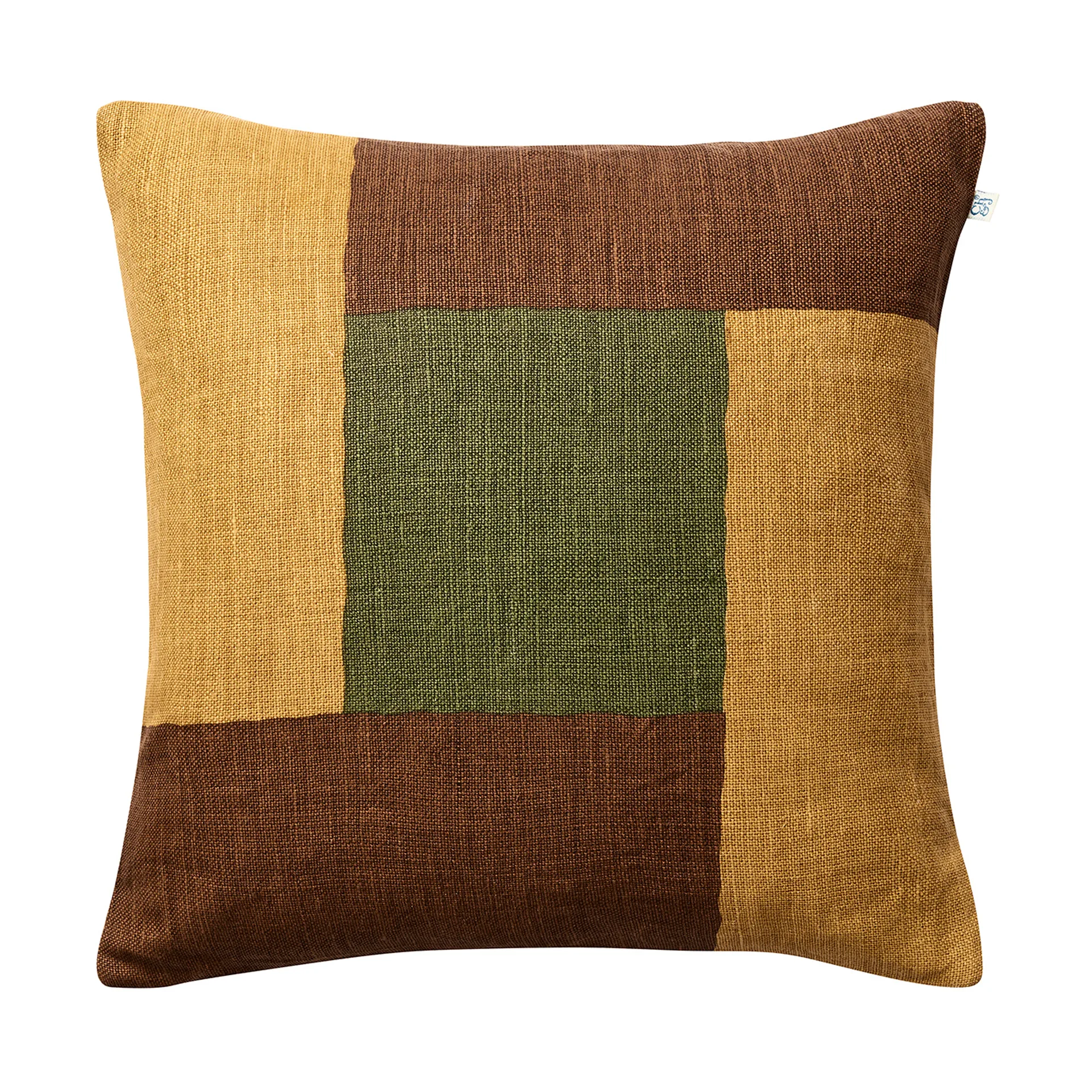 Halo putetrekk 50 x 50 cm, Taupe-Spicy Yellow-Cactus Green Chhatwal & Jonsson