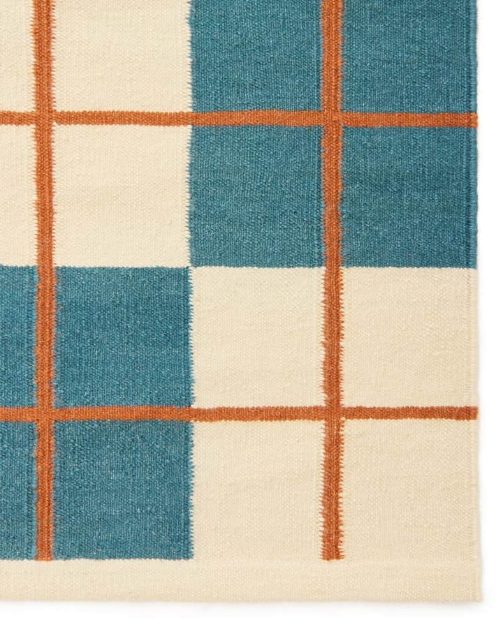 Haveli teppe 180x270 cm, Heaven blue-light khaki-rust Chhatwal & Jonsson