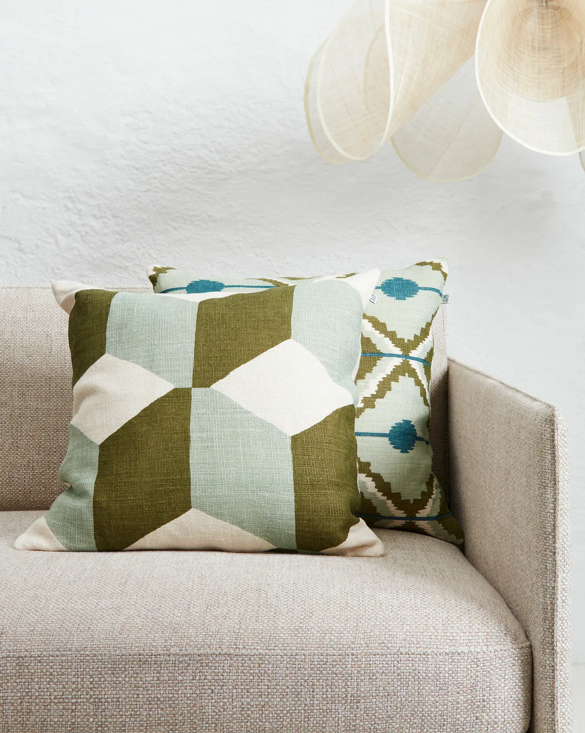 Hawa putevar 50 x 50 cm, Aqua/Cactus Green Chhatwal & Jonsson