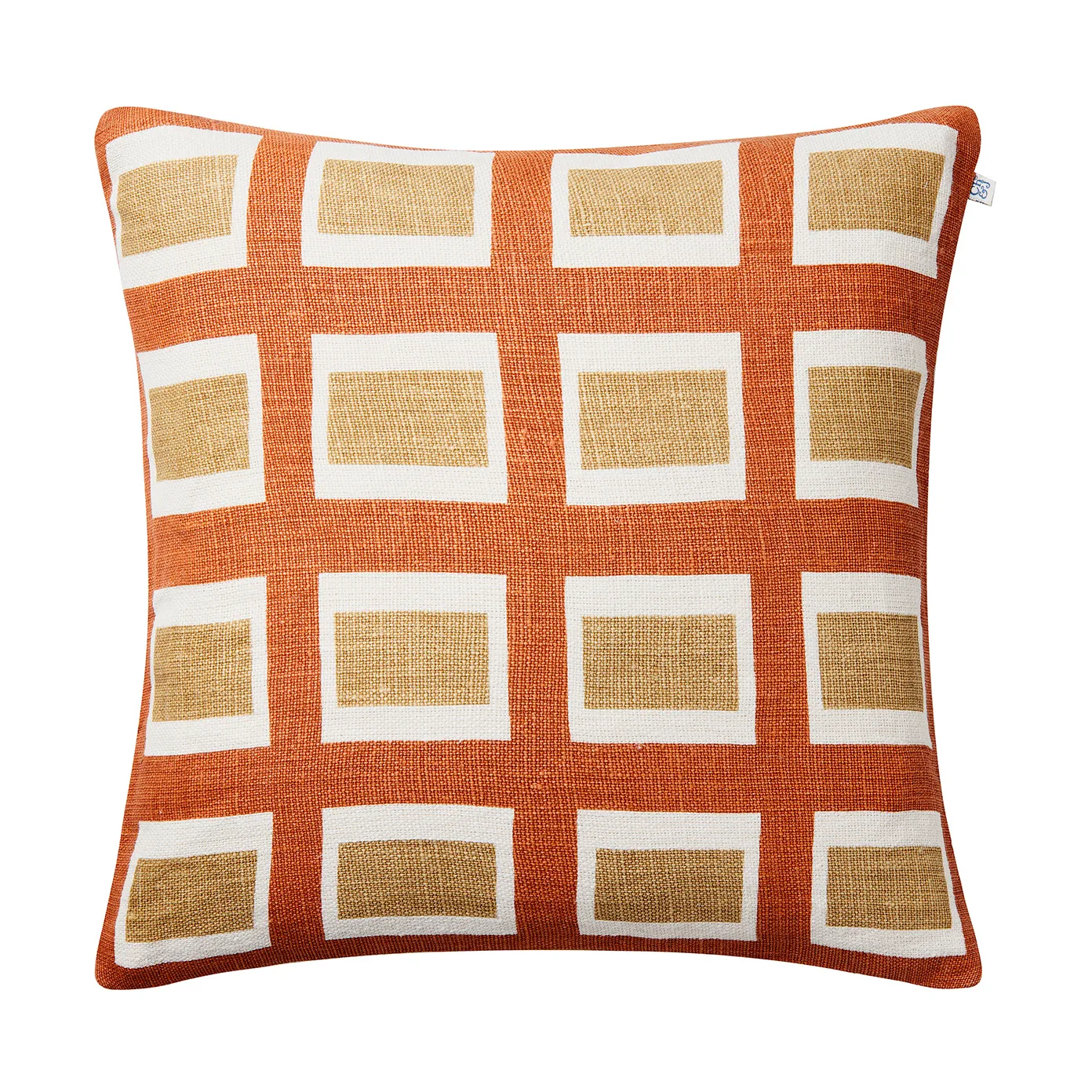 Hira putetrekk 50x50 cm, Apricot Orange/Khaki Chhatwal & Jonsson