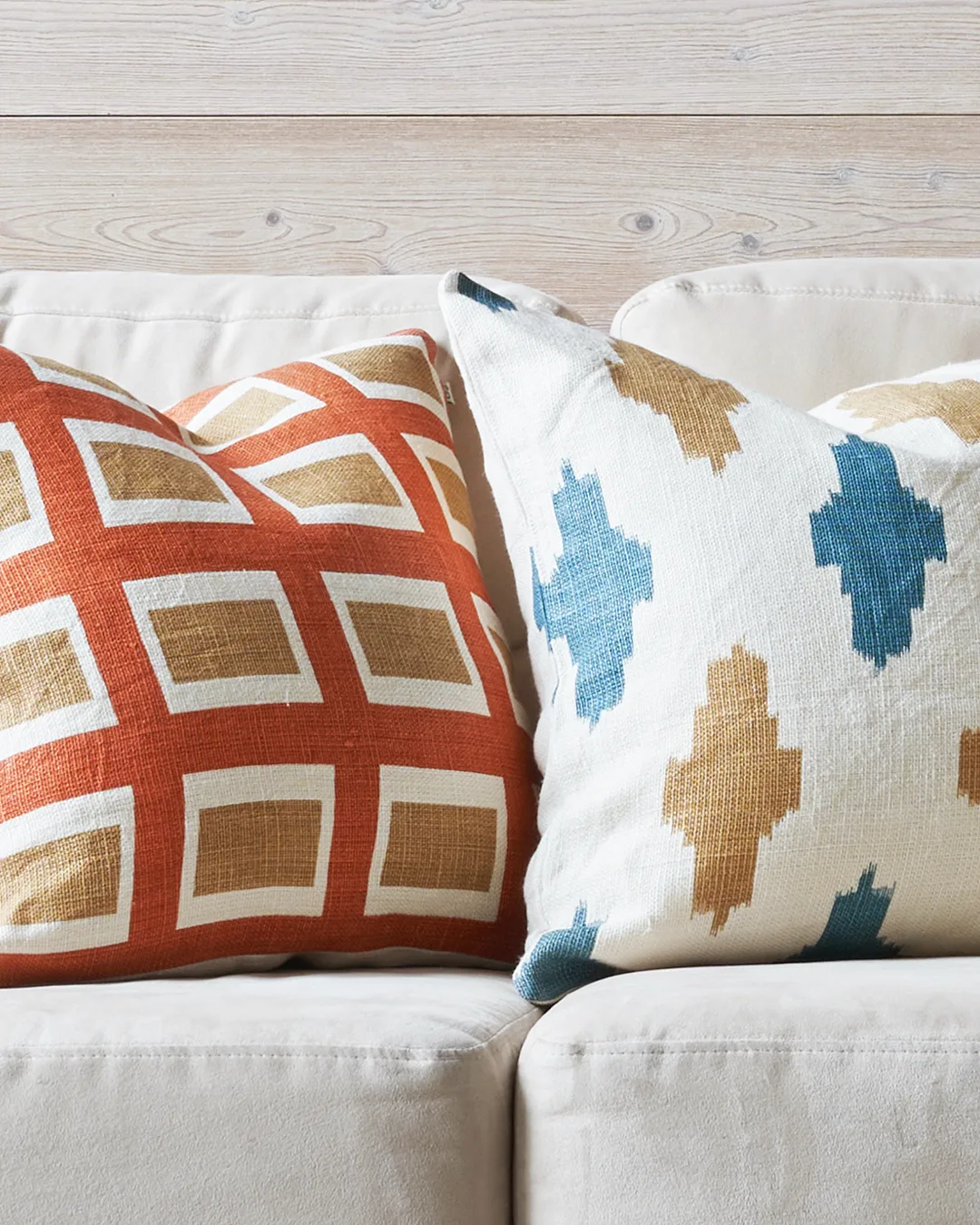 Hira putetrekk 50x50 cm, Apricot Orange/Khaki Chhatwal & Jonsson