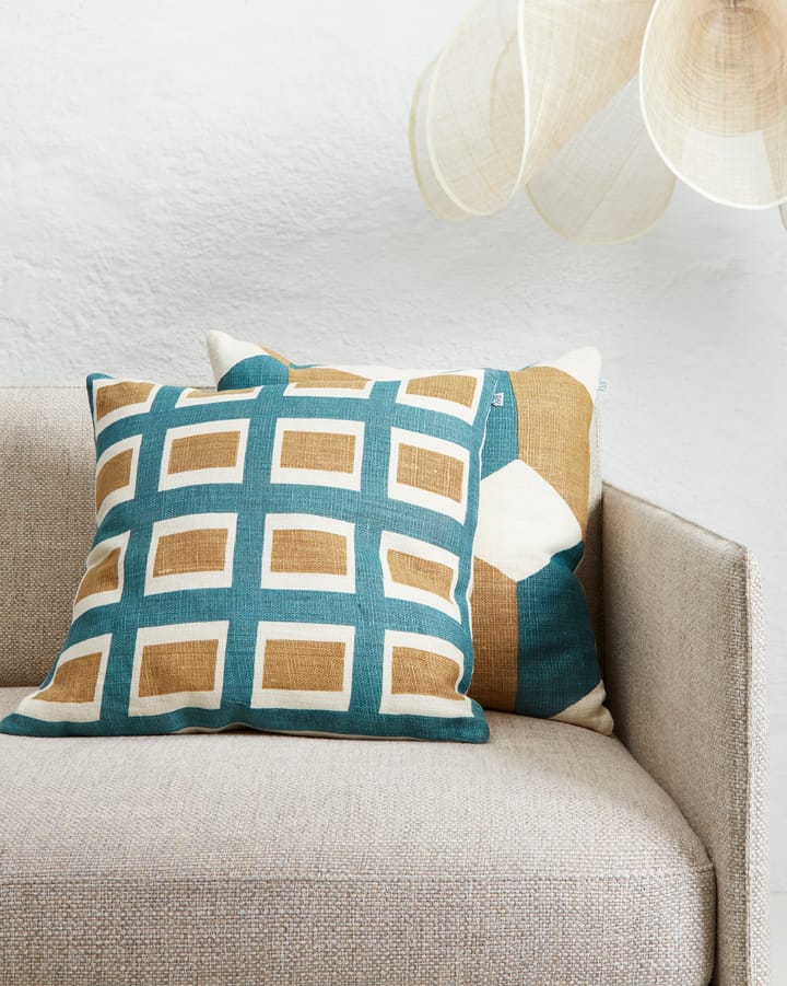 Hira putetrekk 50x50 cm, Heaven Blue/Khaki Chhatwal & Jonsson
