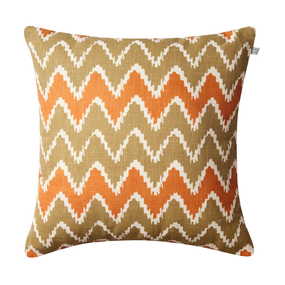 Bilde av Chhatwal & Jonsson Ikat Bangalore utendørs pute 50 x 50 cm Beige-apricot orange