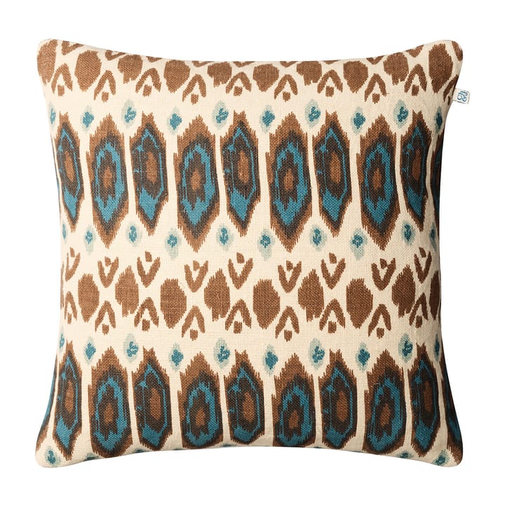 Ikat Bombay putevar 50 x 50 cm - Taupe-heaven blue-aqua - Chhatwal & Jonsson