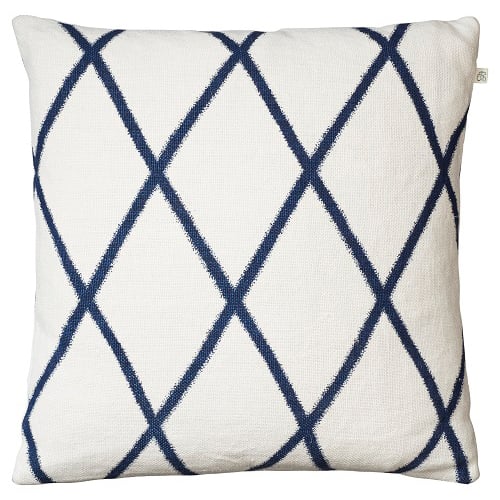 Bilde av Chhatwal & Jonsson Ikat Orissa putevar 50x50 cm Off white-blå