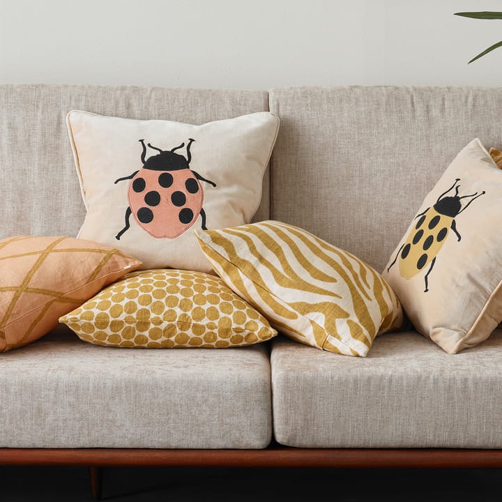 Ikat Orissa putevar 50x50 cm, Rose-spicy yellow Chhatwal & Jonsson