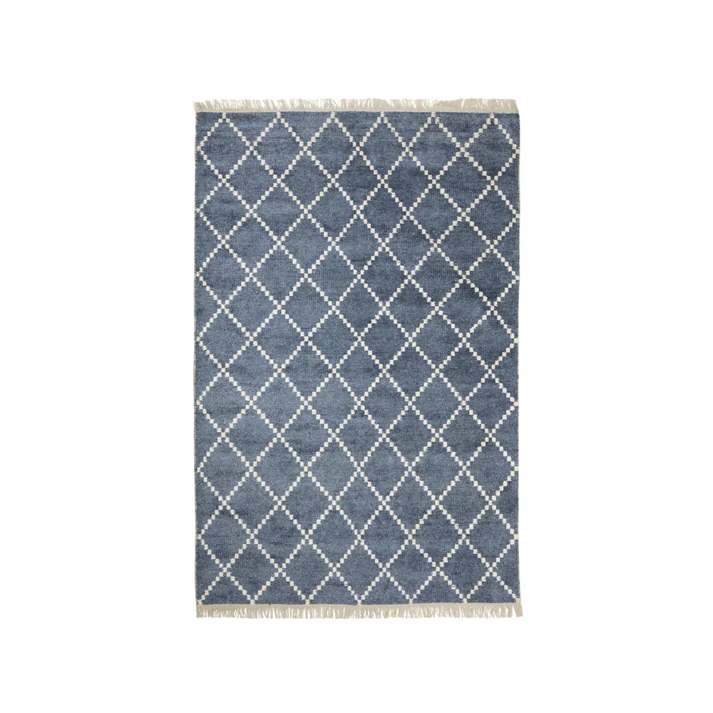Kochi teppe, Blue melange/off-white, 180 x 270 cm Chhatwal & Jonsson