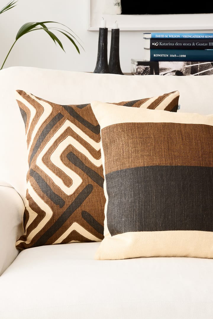 Kumar putetrekk 50 x 50 cm, Taupe-Dark Brown Chhatwal & Jonsson