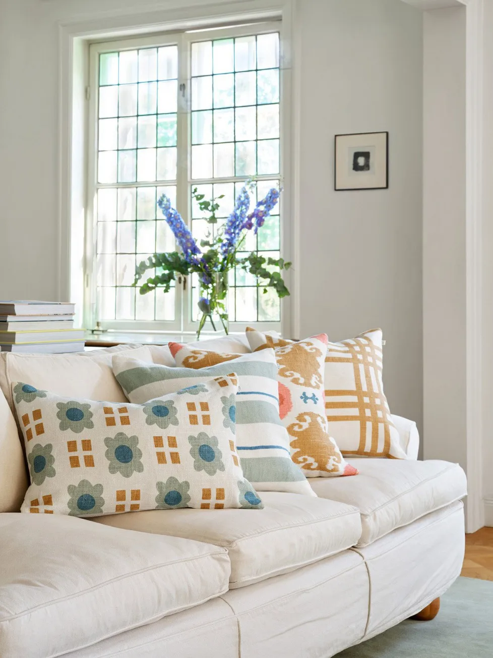 Lalit putetrekk 40x60 cm, Heaven blue-khaki-aqua Chhatwal & Jonsson