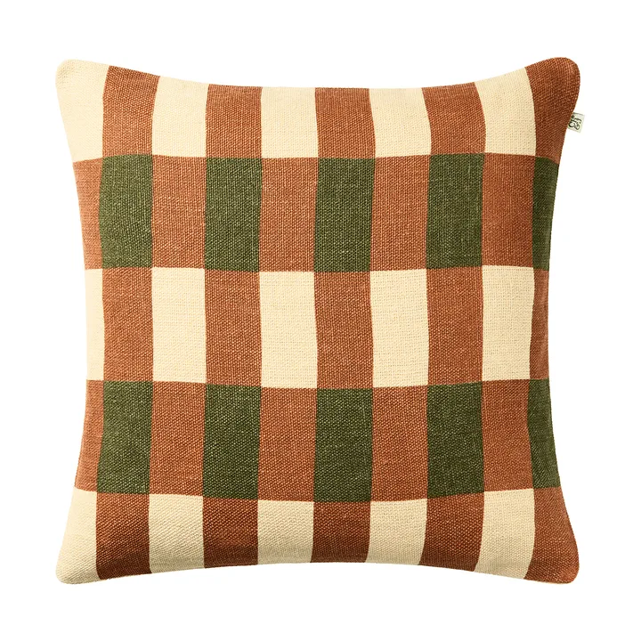 Marari putetrekk - Apricot Orange-Cactus Green, 50x50 cm - Chhatwal & Jonsson