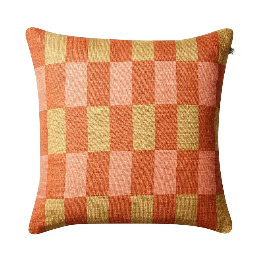 Marari putetrekk, Apricot orange-khaki-rose, 50x50 cm Chhatwal & Jonsson