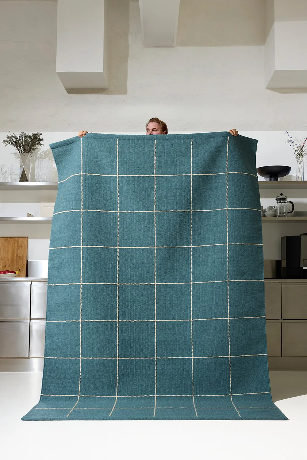 Milan teppe, Heaven blue-off white, 180x270 cm Chhatwal & Jonsson