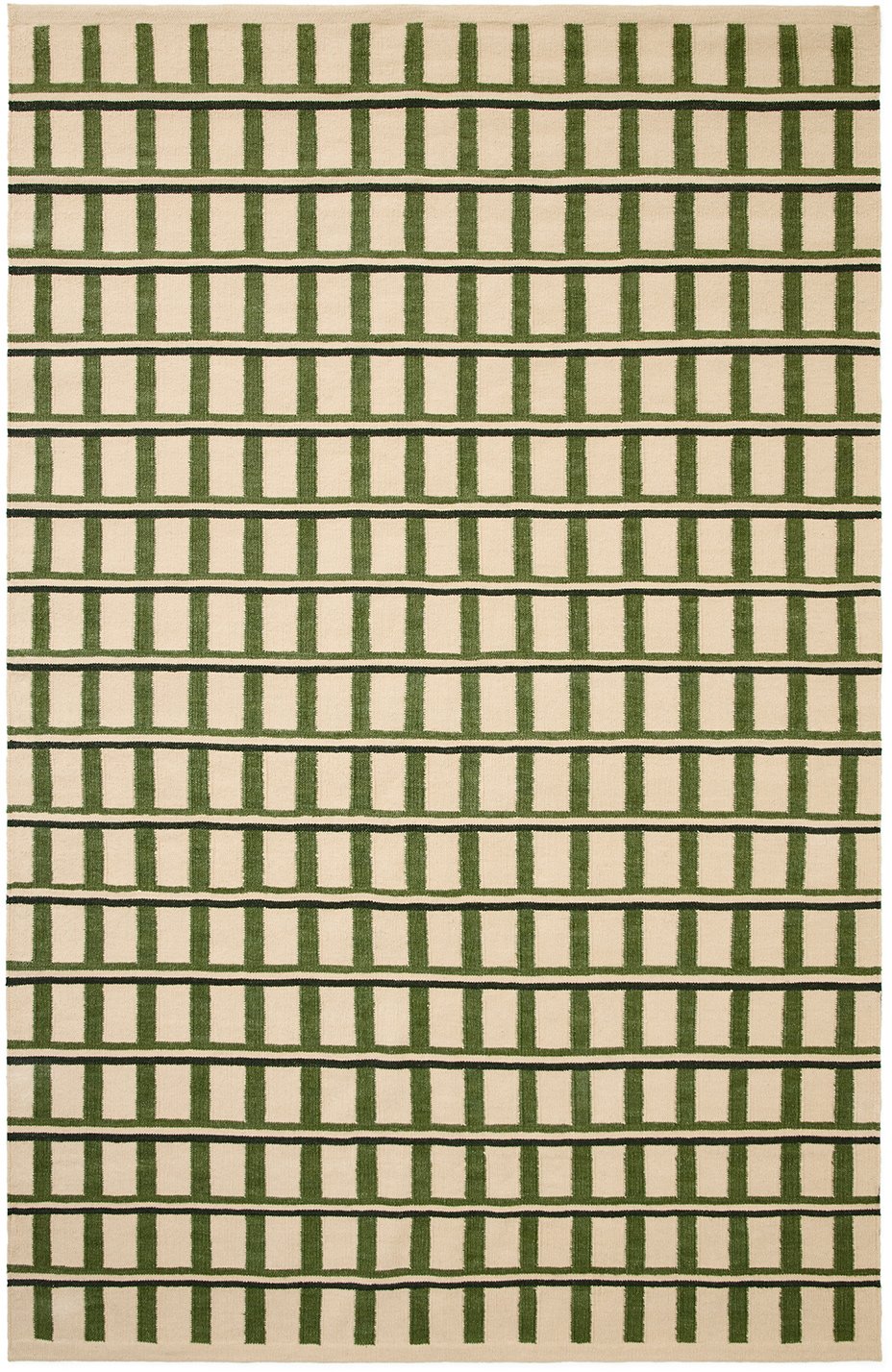 Bilde av Chhatwal & Jonsson Mysore ullteppe Off white-green-dark green 230x320 cm