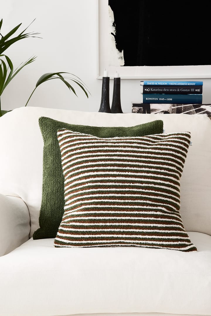 Raipur putetrekk 50 x 50 cm, Cognac-Cactus Green-Off white Chhatwal & Jonsson