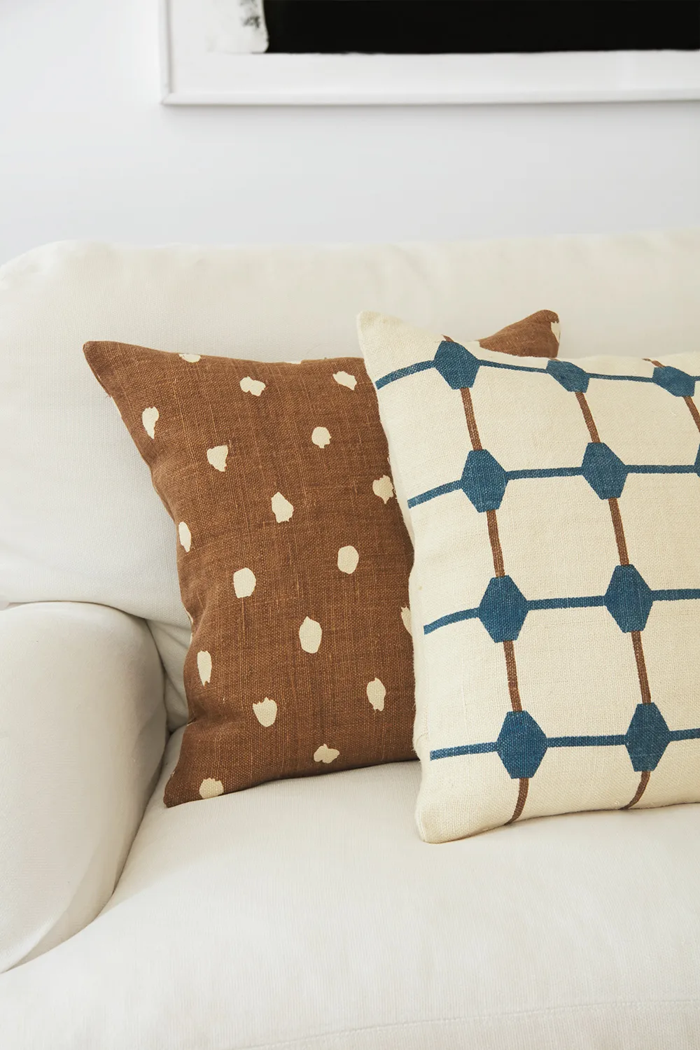 Rakhi putetrekk 50 x 50 cm, Palace blue-taupe Chhatwal & Jonsson