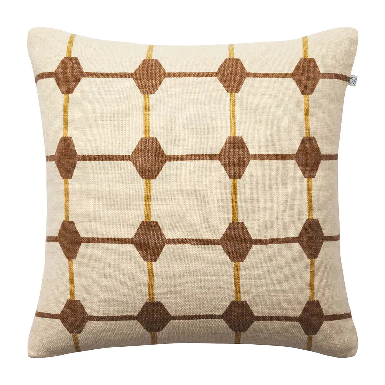 Rakhi putetrekk 50 x 50 cm, Taupe-spicy yellow Chhatwal & Jonsson