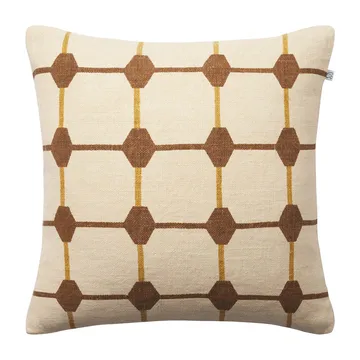Rakhi putetrekk 50 x 50 cm - Taupe-spicy yellow - Chhatwal & Jonsson